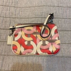 Coach multicolored wristlet